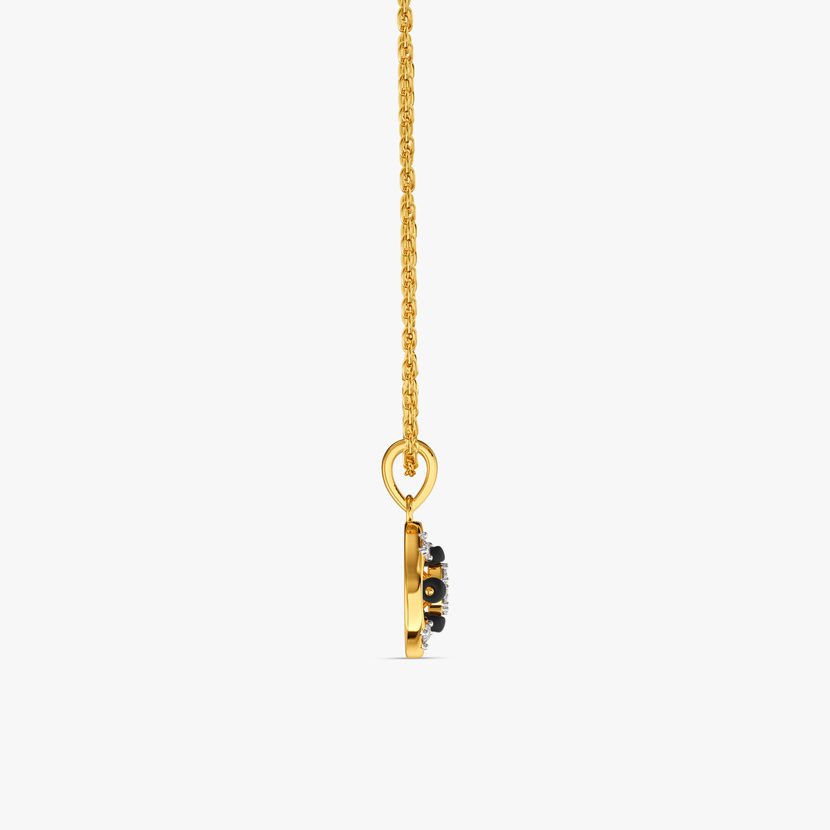 Gold Petals of Love Lab Grown Diamond Pendant