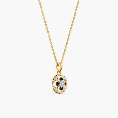 Gold Petals of Love Lab Grown Diamond Pendant
