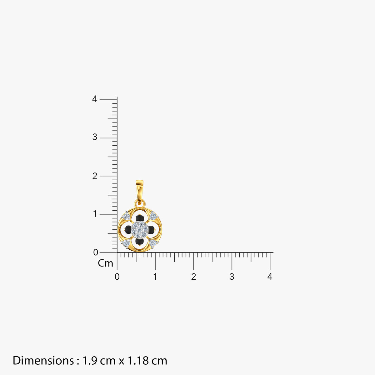 Gold Petals of Love Lab Grown Diamond Pendant