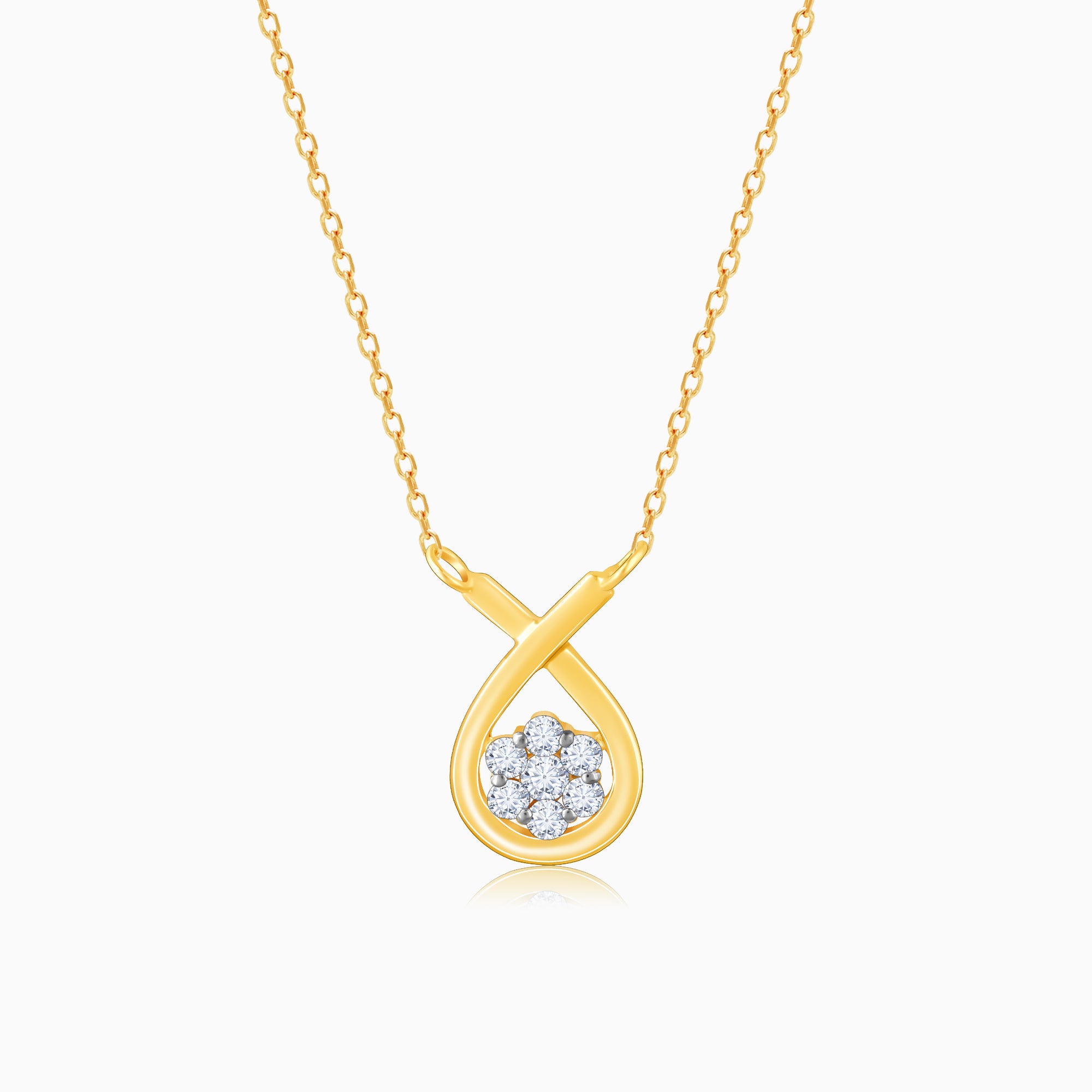 1.18 Bezel Set Diamond Pendant Necklace in 14k Yellow Gold - Filigree  Jewelers