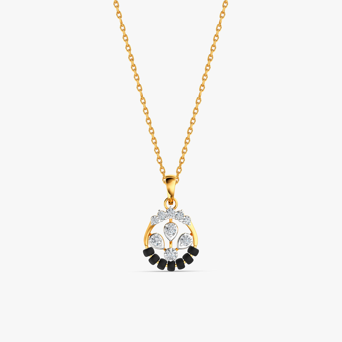 Gold Luna Loop Lab Grown Diamond Pendant