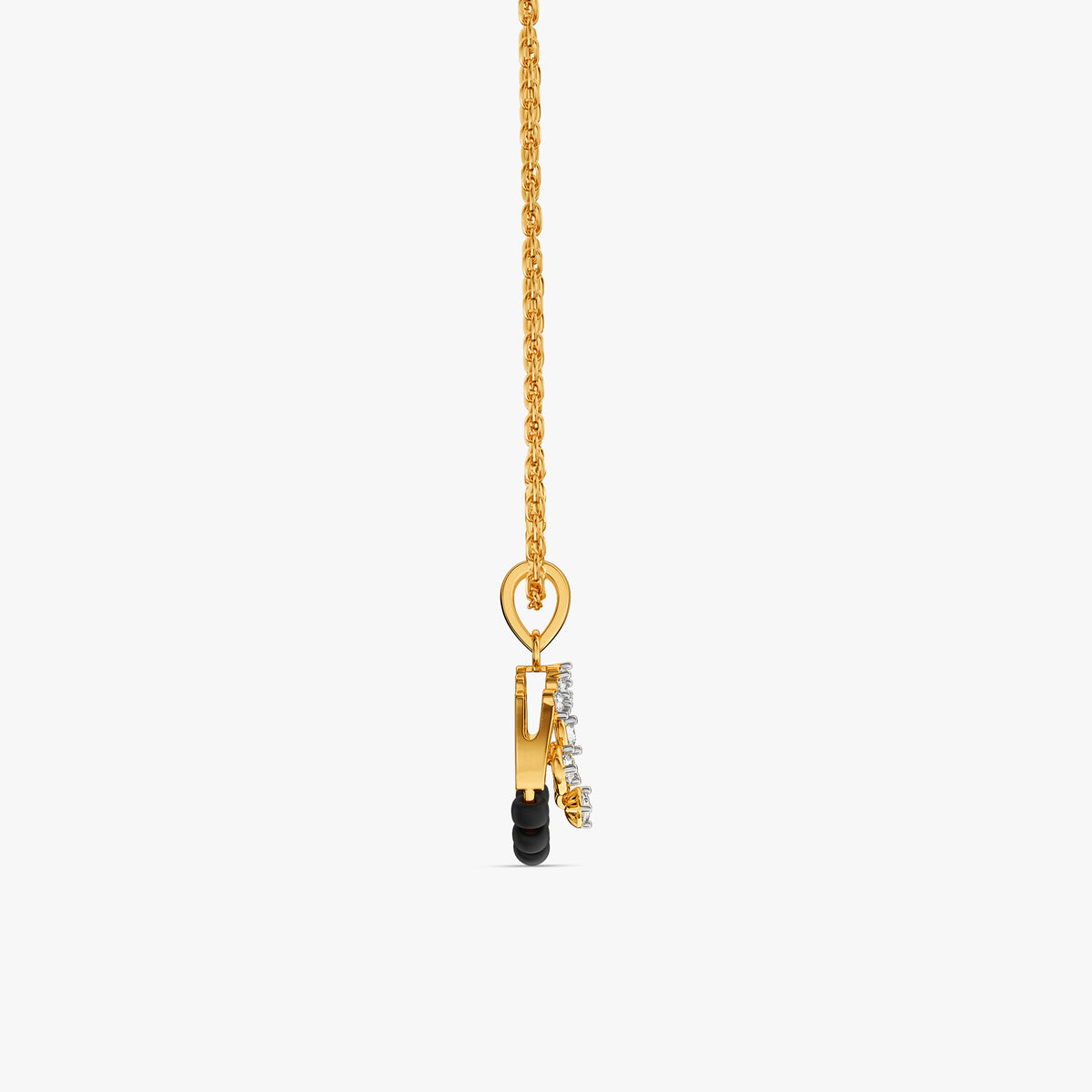 Gold Luna Loop Lab Grown Diamond Pendant