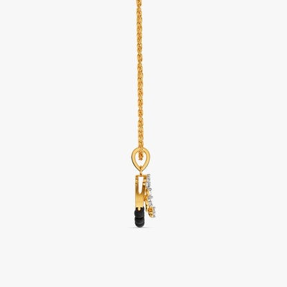 Gold Luna Loop Lab Grown Diamond Pendant