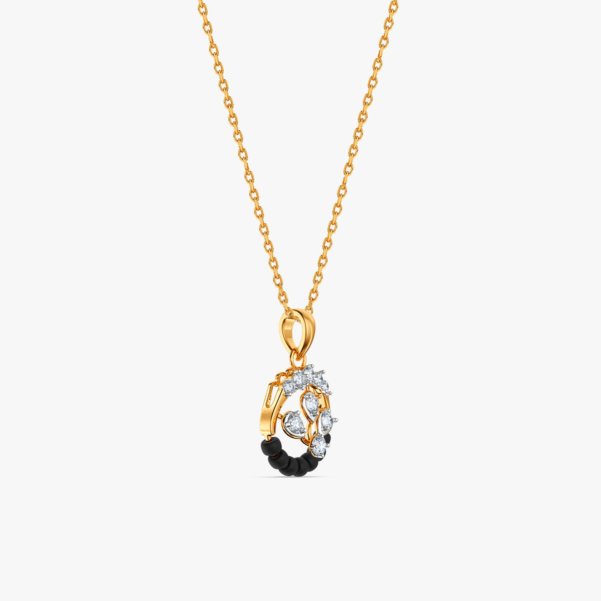 Gold Luna Loop Lab Grown Diamond Pendant