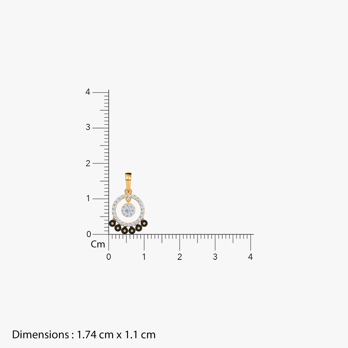 Gold Striking Circle Lab Grown Diamond Pendant