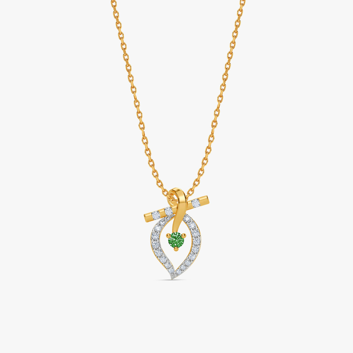 Gold Mohana Murli Lab Grown Diamond Pendant