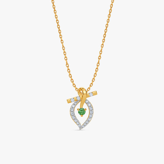 Gold Mohana Murli Lab Grown Diamond Pendant