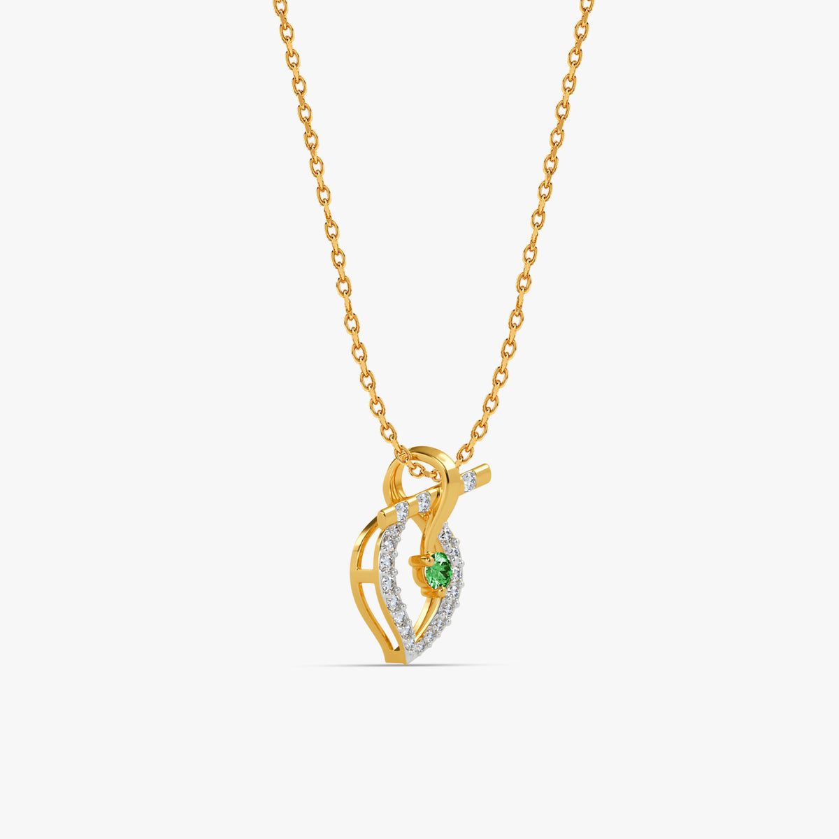 Gold Mohana Murli Lab Grown Diamond Pendant