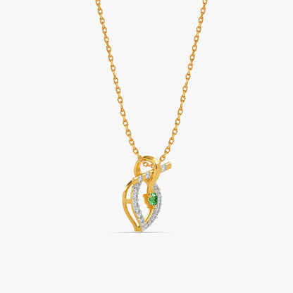 Gold Mohana Murli Lab Grown Diamond Pendant