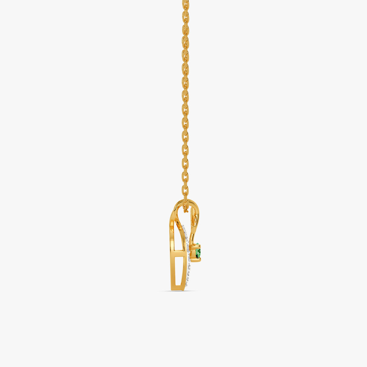 Gold Mohana Murli Lab Grown Diamond Pendant