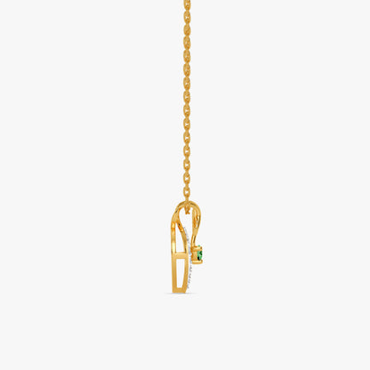 Gold Mohana Murli Lab Grown Diamond Pendant