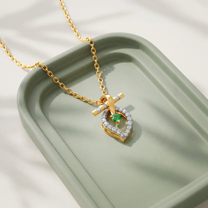 Gold Mohana Murli Lab Grown Diamond Pendant