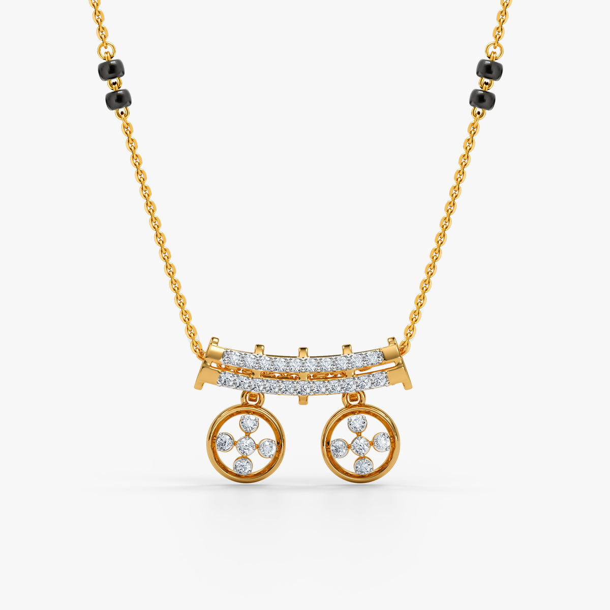 Gold Maithili Lab Grown Diamond Mangalsutra Pendant