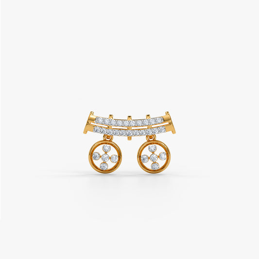 Gold Maithili Lab Grown Diamond Mangalsutra Pendant