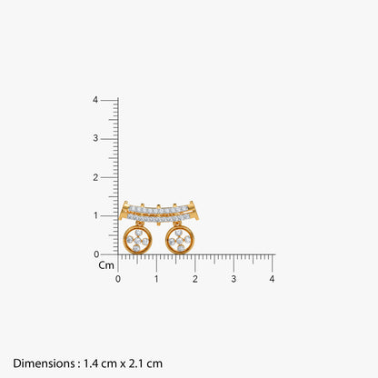 Gold Maithili Lab Grown Diamond Mangalsutra Pendant