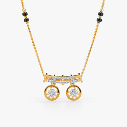 Gold Shalini Lab Grown Diamond Mangalsutra Pendant