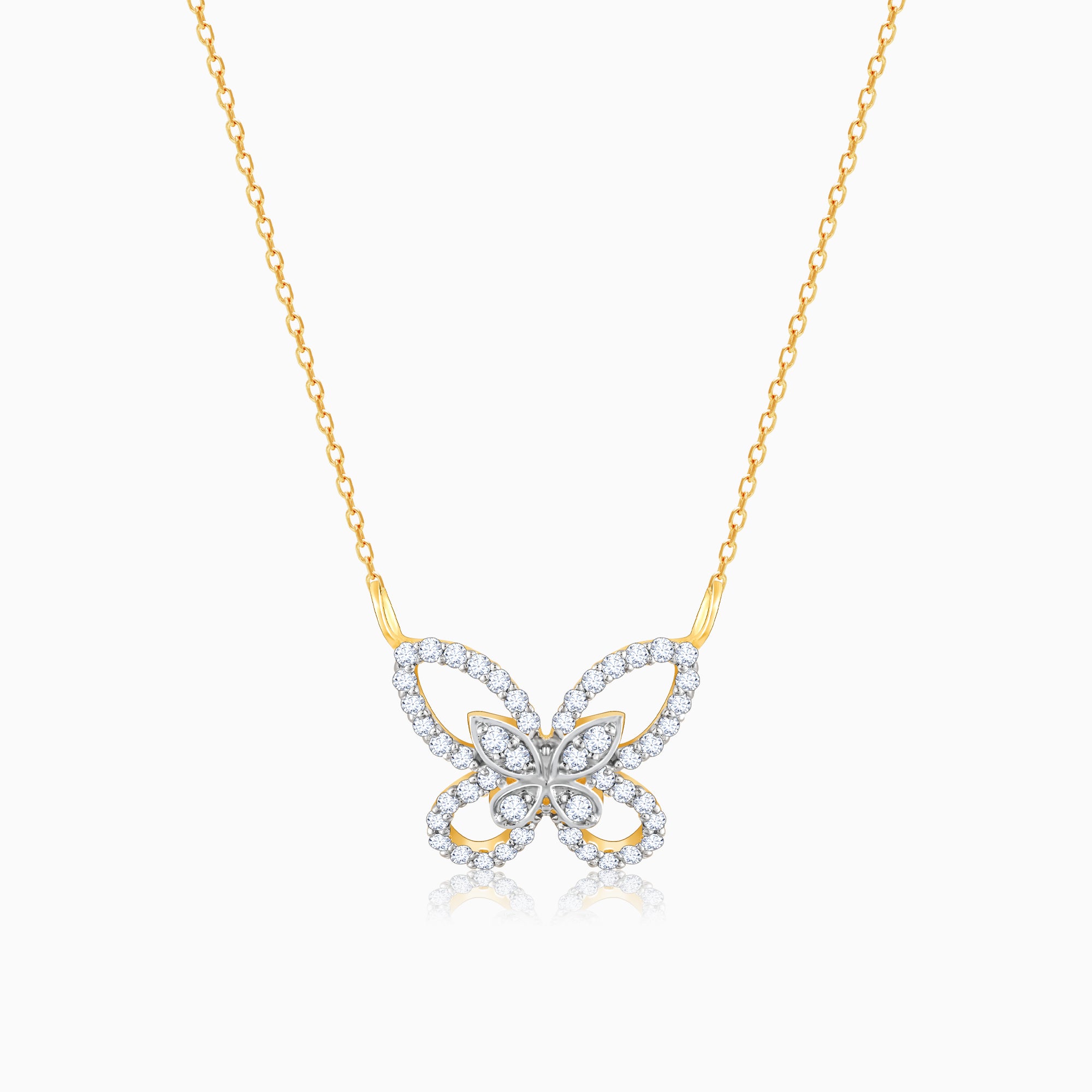 Butterfly Diamond Shaker Necklace