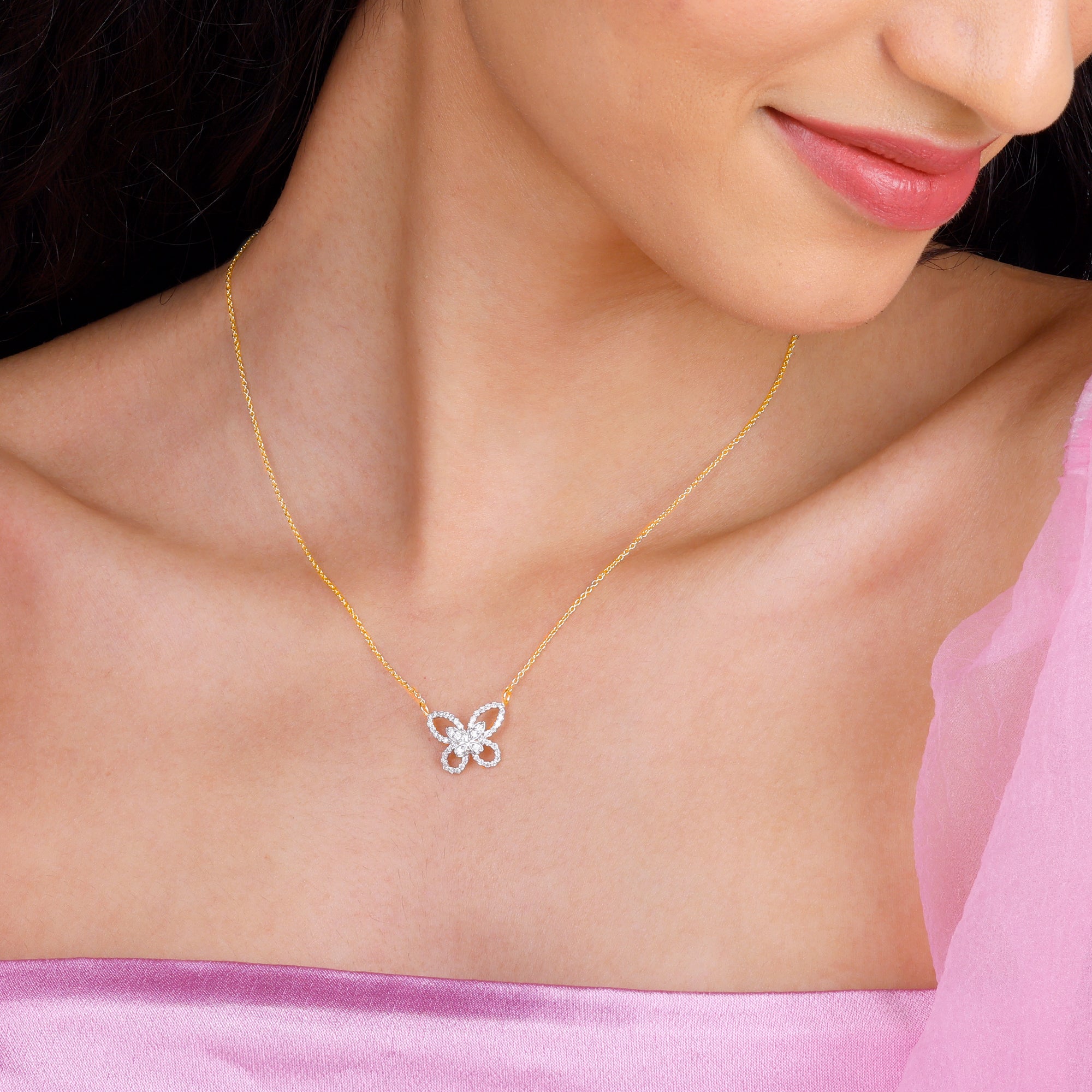 Butterfly Diamond Necklace – Fancy Flea Antiques