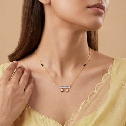 Gold Tanisha Lab Grown Diamond Mangalsutra Pendant