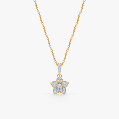 Gold Petal Play Lab Grown Diamond Pendant