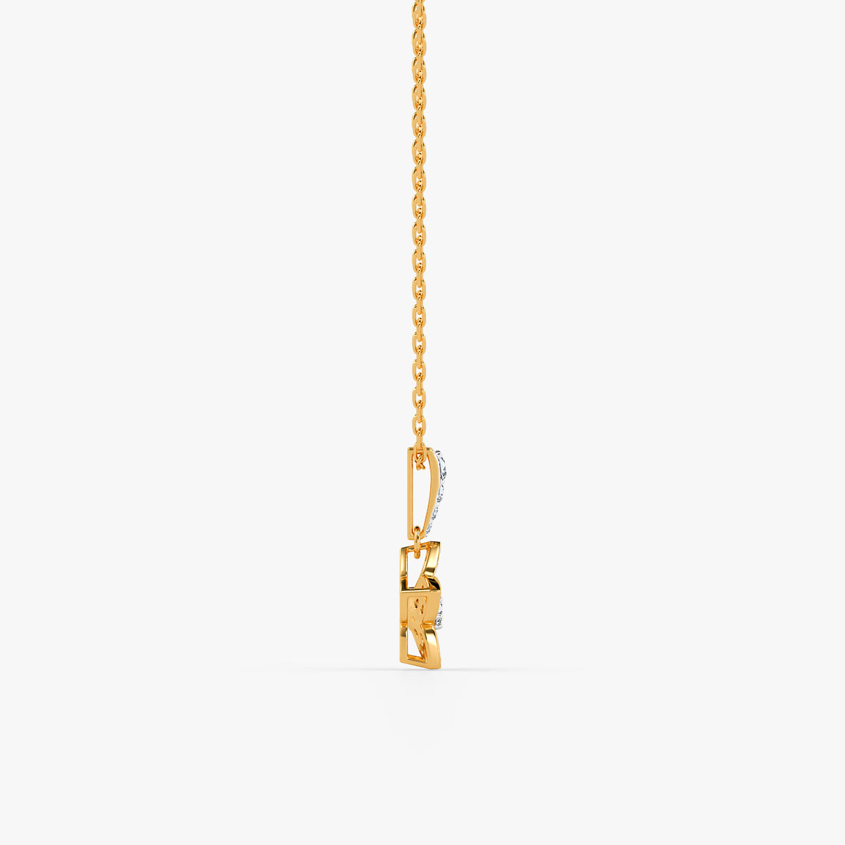 Gold Petal Play Lab Grown Diamond Pendant