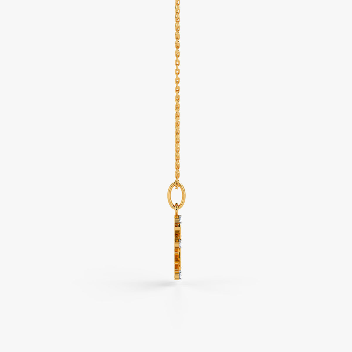 Gold Star Lit Night Lab Grown Diamond Pendant