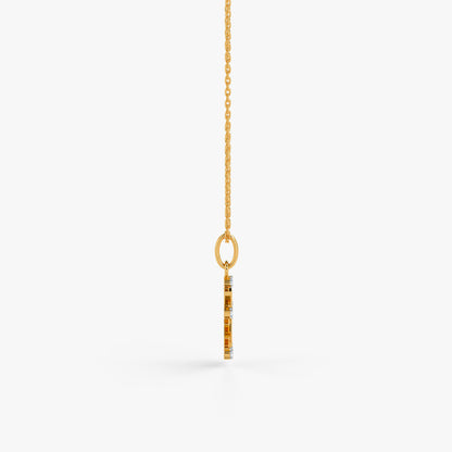 Gold Star Lit Night Lab Grown Diamond Pendant
