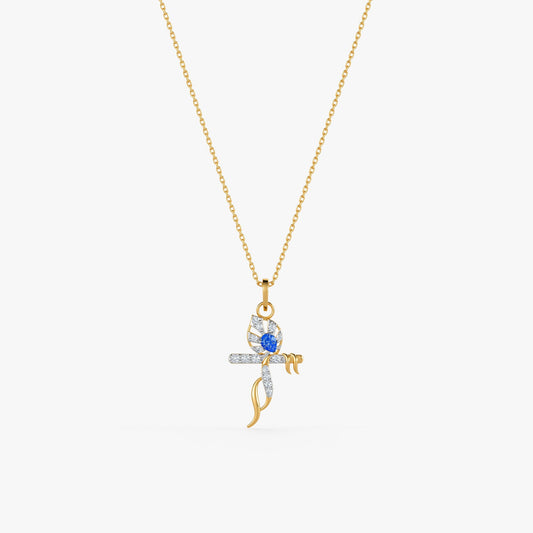 Gold Bal Gopal Lab Grown Diamond Pendant