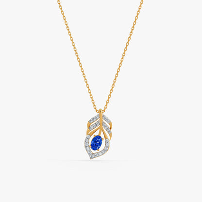 Gold Mayurini Lab Grown Diamond Pendant