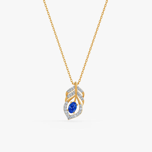 Gold Mayurini Lab Grown Diamond Pendant