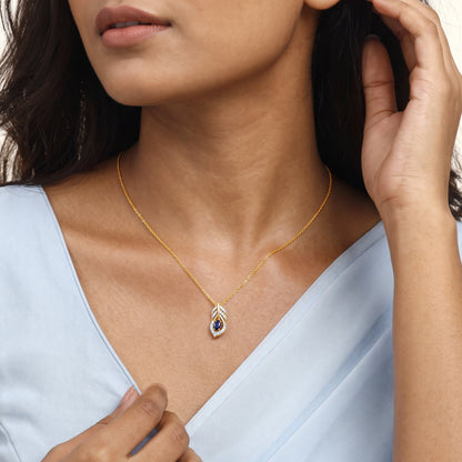Gold Mayurini Lab Grown Diamond Pendant