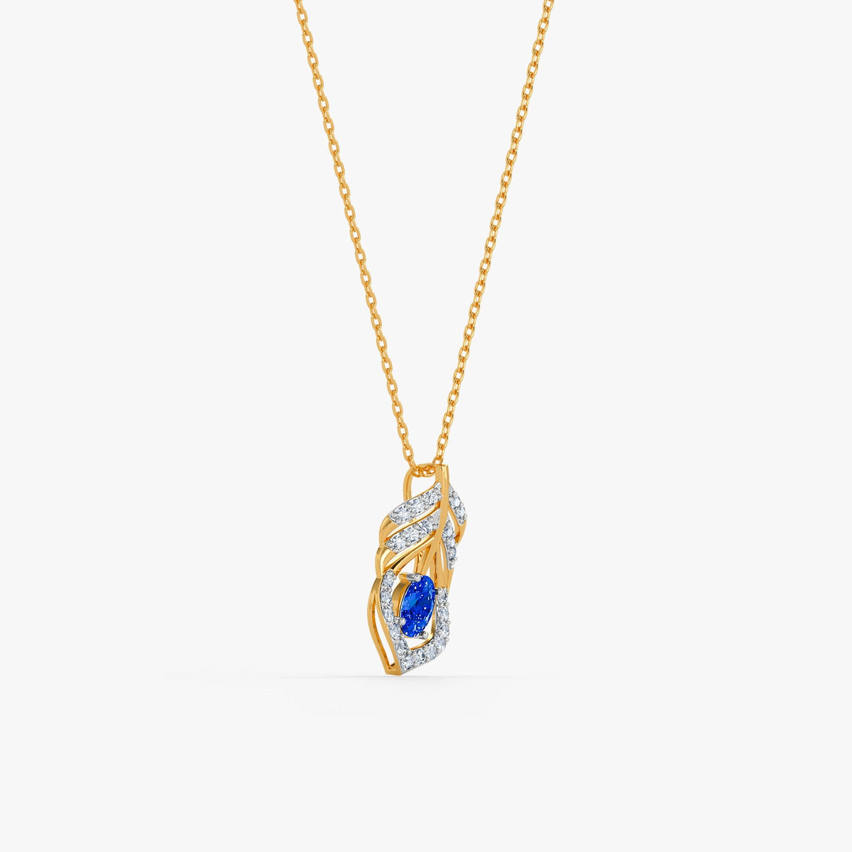 Gold Mayurini Lab Grown Diamond Pendant