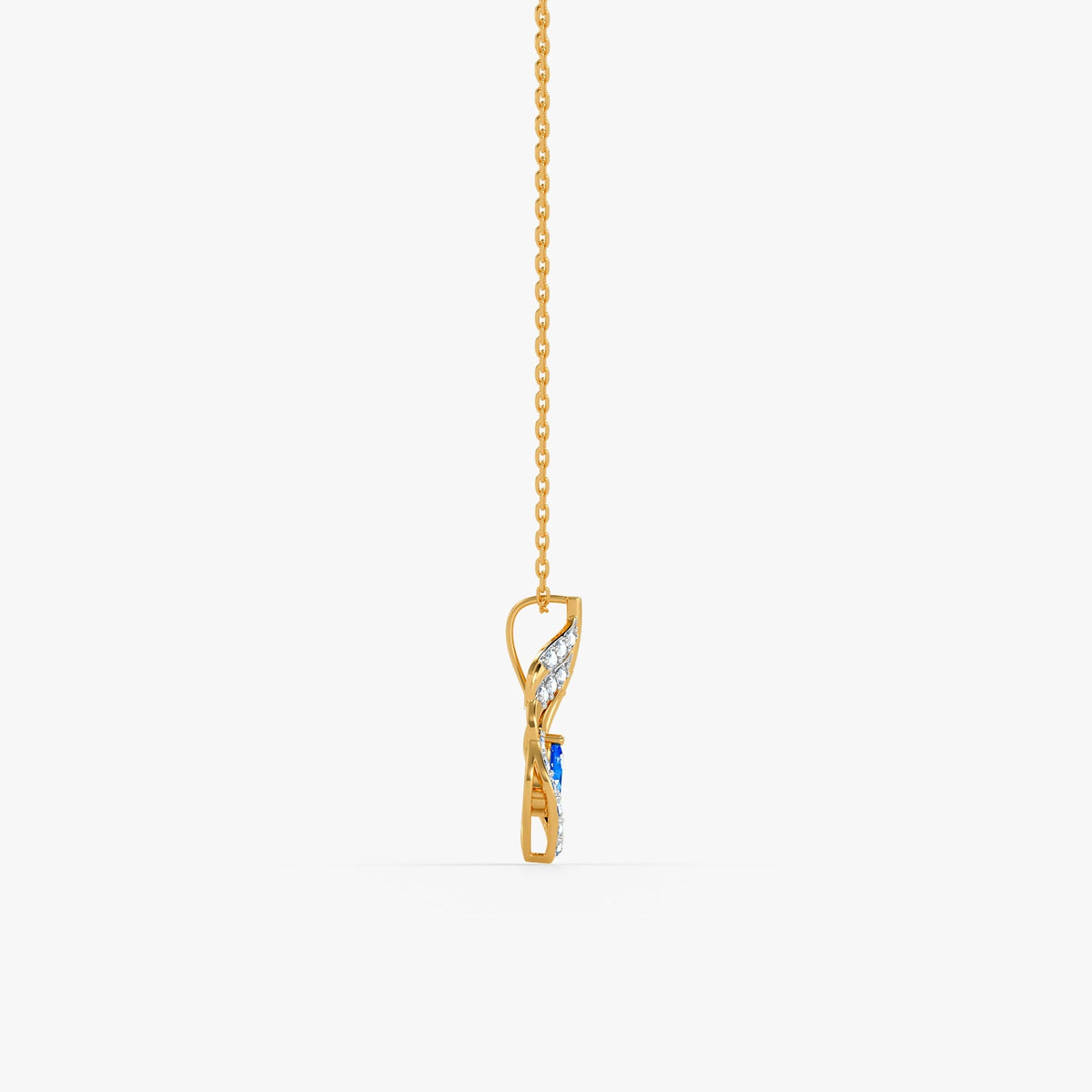 Gold Mayurini Lab Grown Diamond Pendant