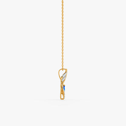 Gold Mayurini Lab Grown Diamond Pendant