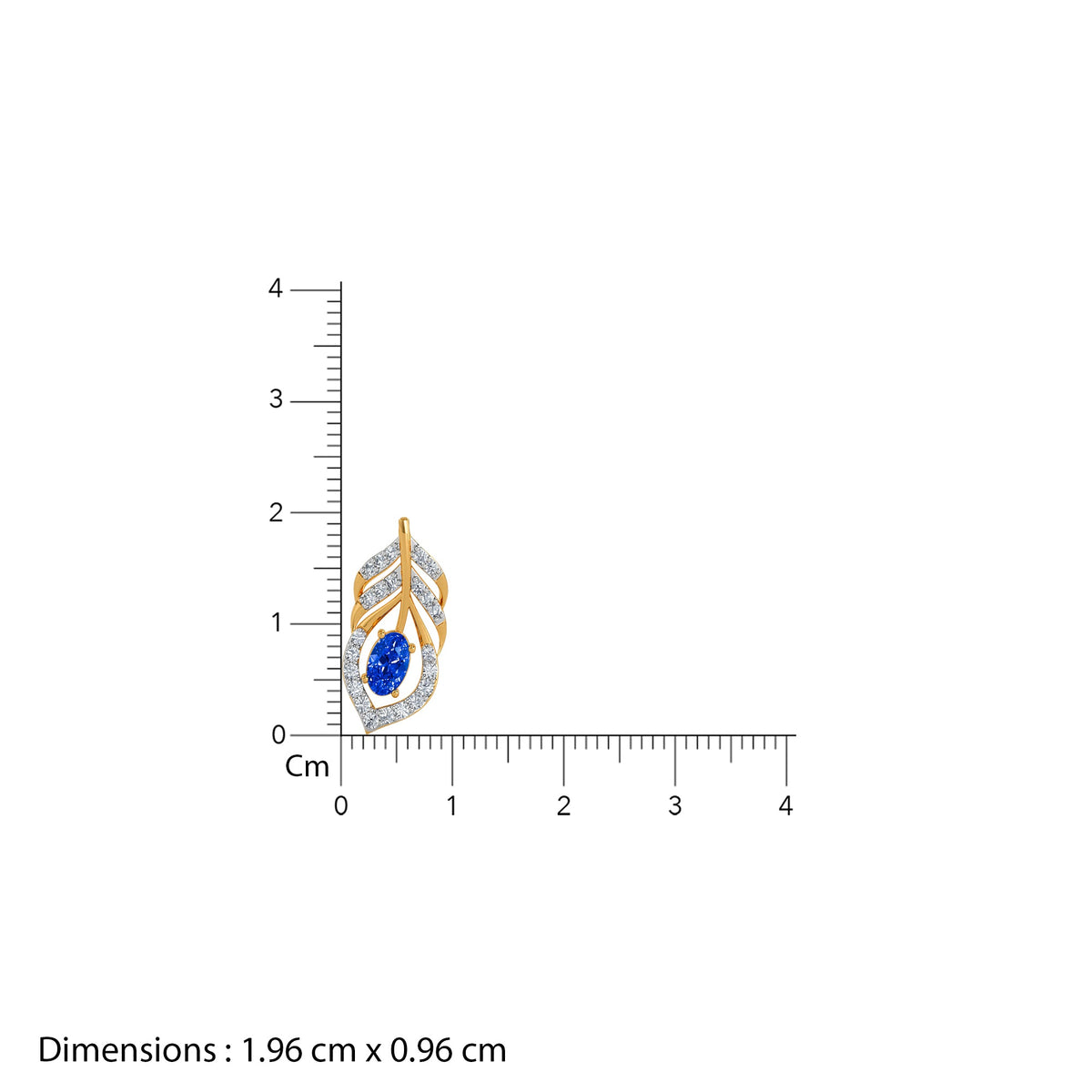 Gold Mayurini Lab Grown Diamond Pendant