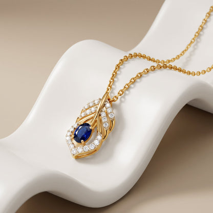 Gold Mayurini Lab Grown Diamond Pendant