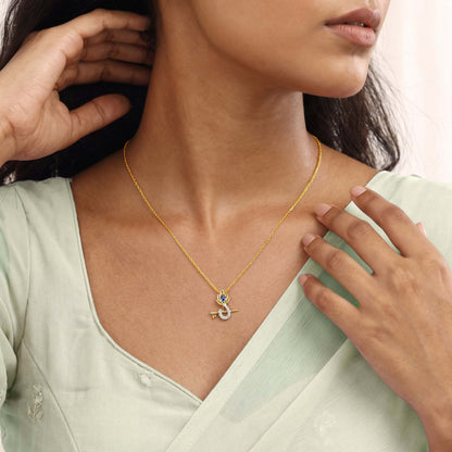 Gold Nand Kishore Lab Grown Diamond Pendant