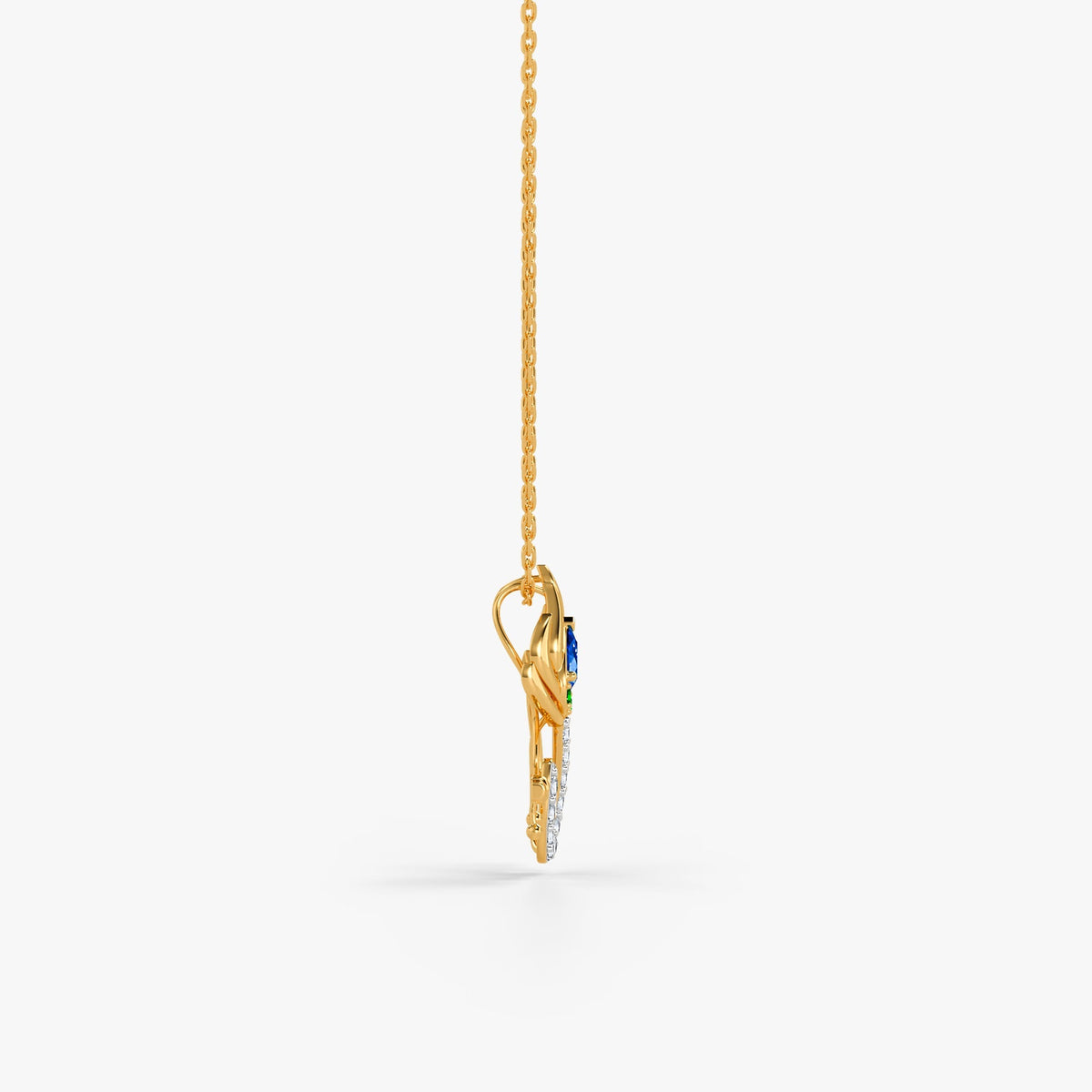 Gold Nand Kishore Lab Grown Diamond Pendant
