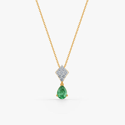 Gold Shadaab Lab Grown Diamond Pendant