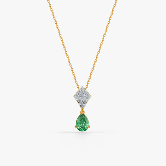 Gold Shadaab Lab Grown Diamond Pendant