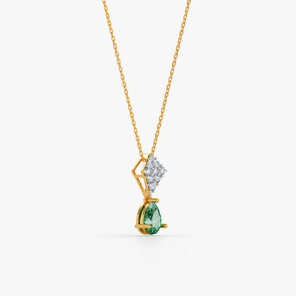Gold Shadaab Lab Grown Diamond Pendant