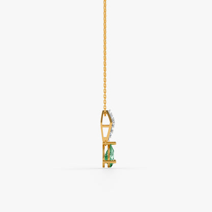 Gold Shadaab Lab Grown Diamond Pendant
