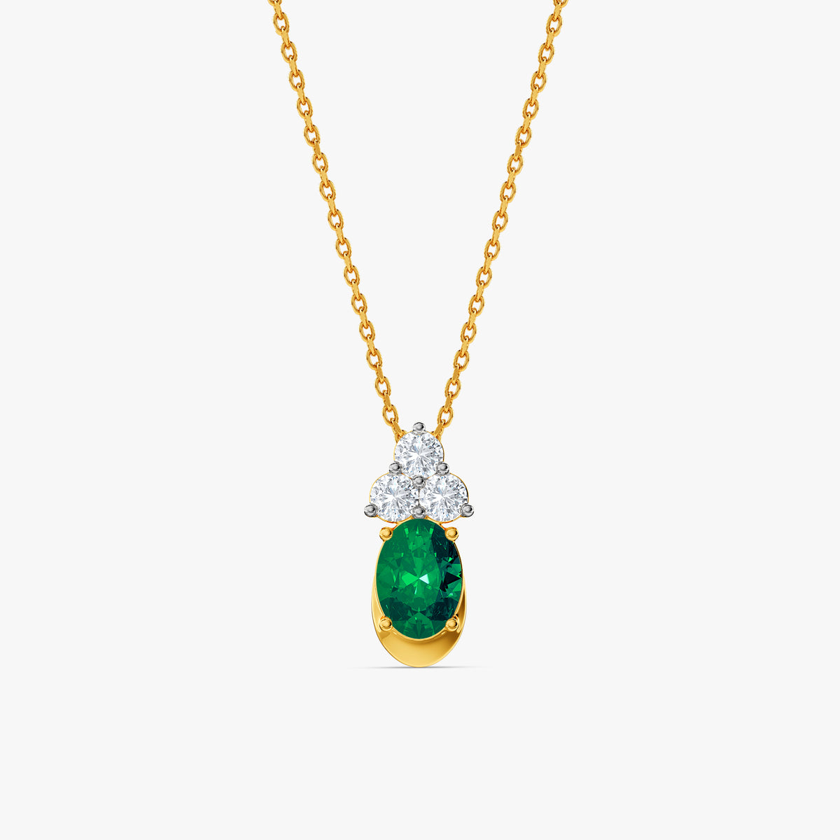 Gold Navapallav Lab Grown Diamond Pendant