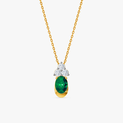 Gold Navapallav Lab Grown Diamond Pendant