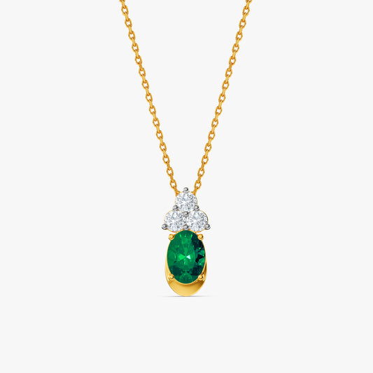 Gold Navapallav Lab Grown Diamond Pendant