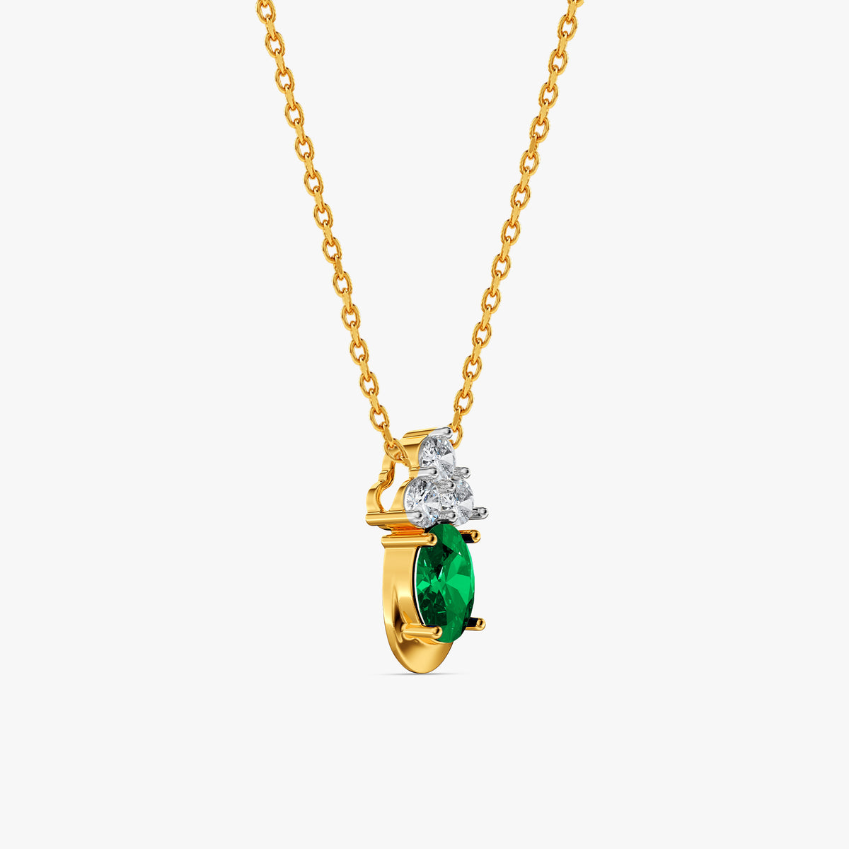 Gold Navapallav Lab Grown Diamond Pendant