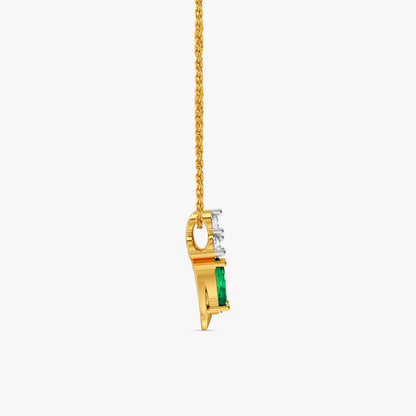 Gold Navapallav Lab Grown Diamond Pendant