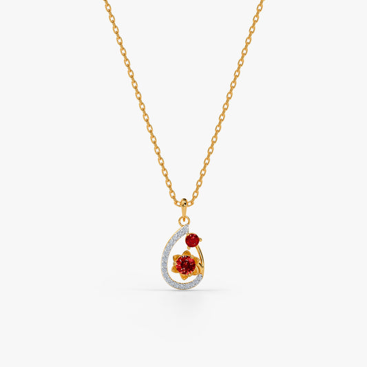 Gold Gulnar Lab Grown Diamond Pendant