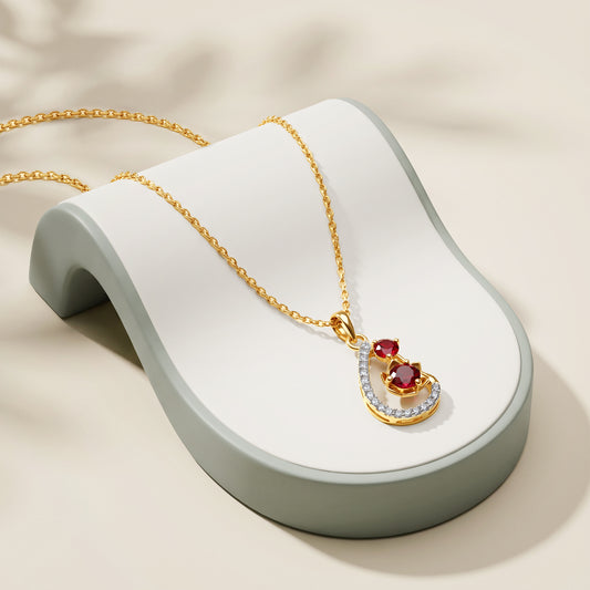 Gold Gulnar Lab Grown Diamond Pendant