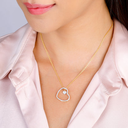Gold Beloved Simplicity Diamond Pendant